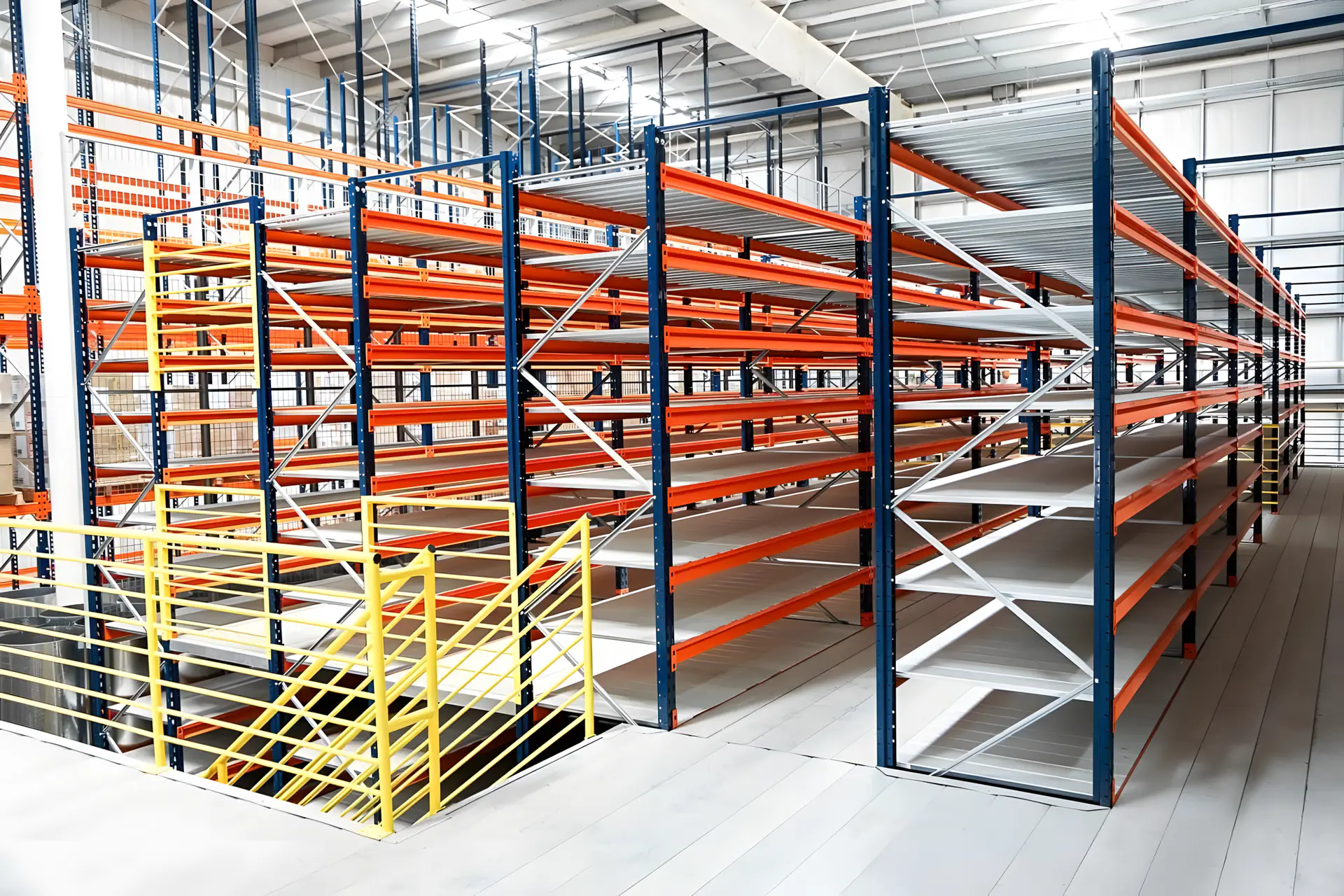 corredores de estanterias sem caixas